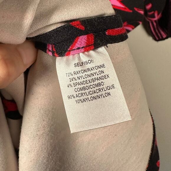 Tanya Taylor Charli Turtleneck Pow Print Ponte Black Multi Mini Dress Women's 8 - Picture 8 of 9